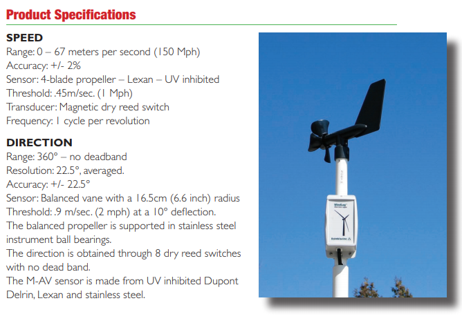 세인교정기기(주) - 제품소개 - 10. 기상측정교정기 - ④ 기상관련센서/종합측정기 Wind Data Logger WindLog